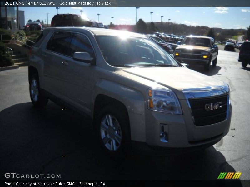 Gold Mist Metallic / Jet Black 2011 GMC Terrain SLE AWD