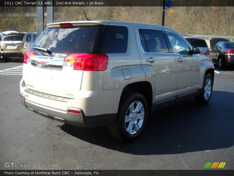 Gold Mist Metallic / Jet Black 2011 GMC Terrain SLE AWD
