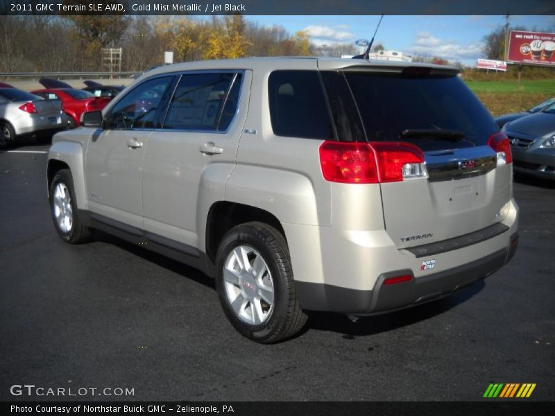 Gold Mist Metallic / Jet Black 2011 GMC Terrain SLE AWD