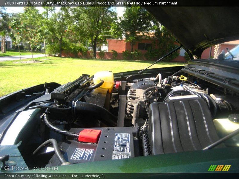 Woodland Green Metallic / Medium Parchment 2000 Ford F350 Super Duty Lariat Crew Cab Dually