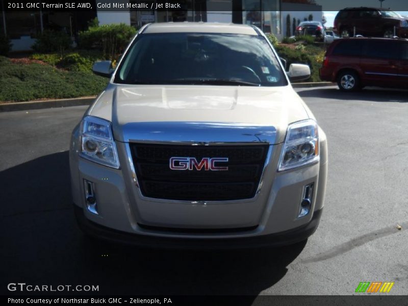 Gold Mist Metallic / Jet Black 2011 GMC Terrain SLE AWD
