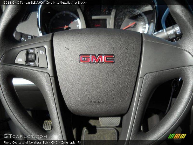 Gold Mist Metallic / Jet Black 2011 GMC Terrain SLE AWD
