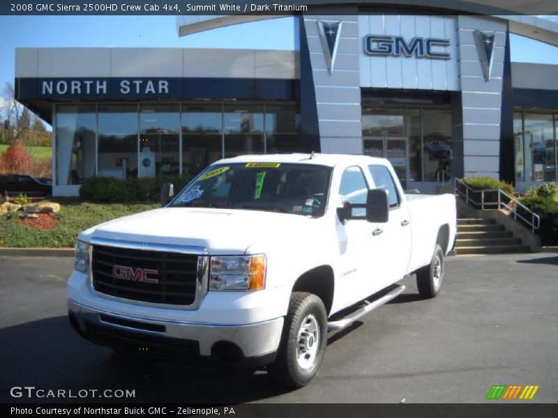 Summit White / Dark Titanium 2008 GMC Sierra 2500HD Crew Cab 4x4