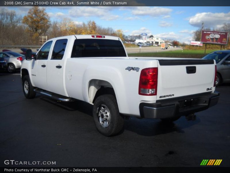 Summit White / Dark Titanium 2008 GMC Sierra 2500HD Crew Cab 4x4