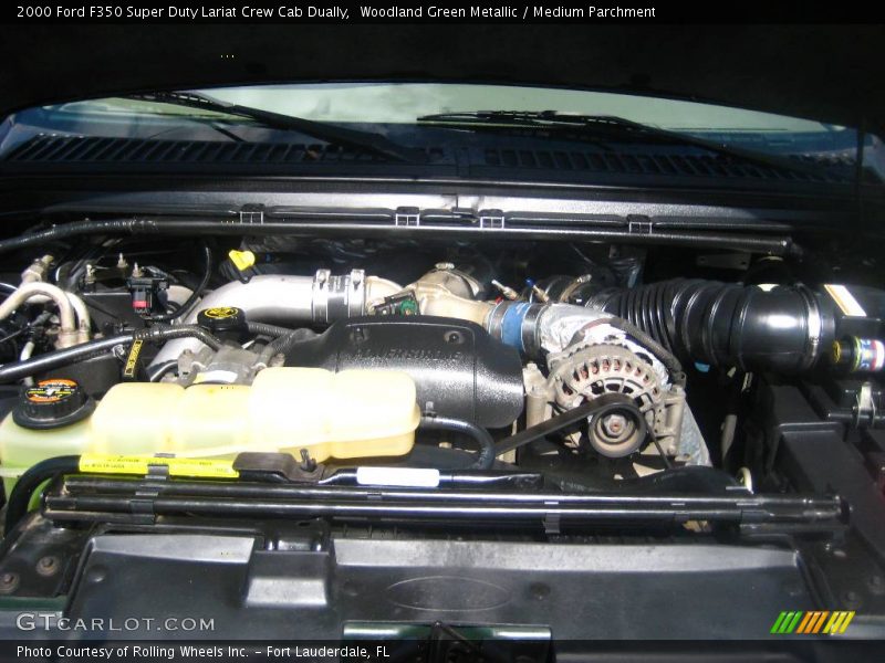 Woodland Green Metallic / Medium Parchment 2000 Ford F350 Super Duty Lariat Crew Cab Dually