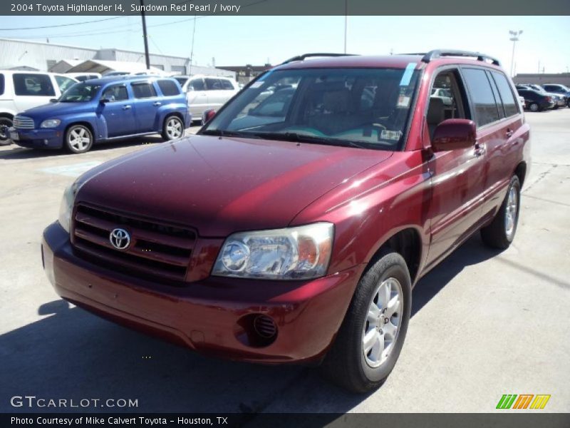 Sundown Red Pearl / Ivory 2004 Toyota Highlander I4