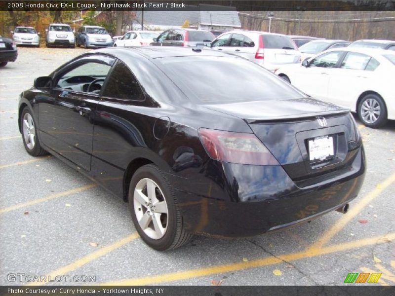 Nighthawk Black Pearl / Black 2008 Honda Civic EX-L Coupe