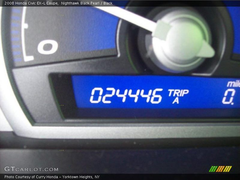 Nighthawk Black Pearl / Black 2008 Honda Civic EX-L Coupe
