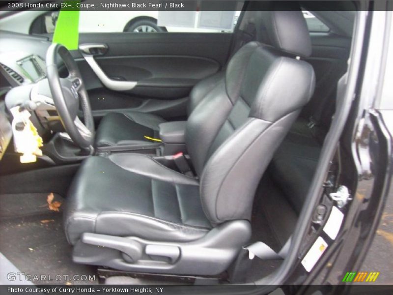 Nighthawk Black Pearl / Black 2008 Honda Civic EX-L Coupe
