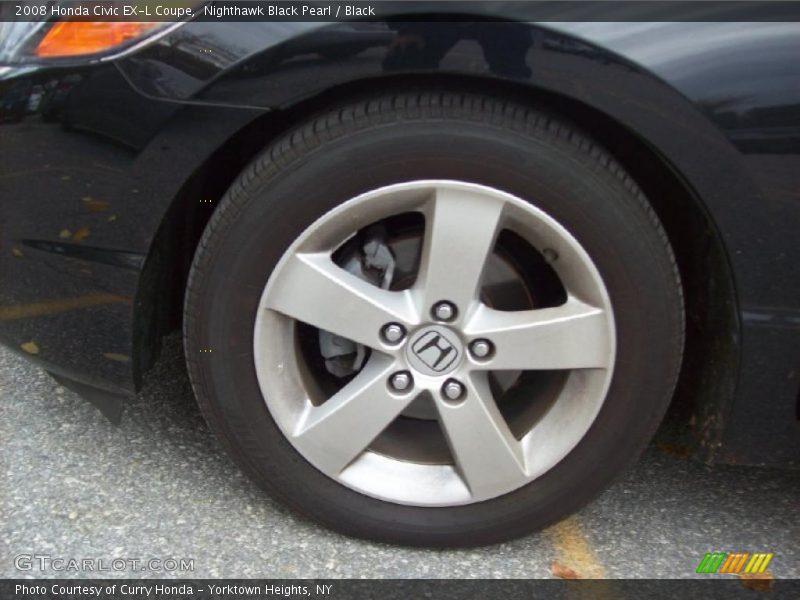 Nighthawk Black Pearl / Black 2008 Honda Civic EX-L Coupe