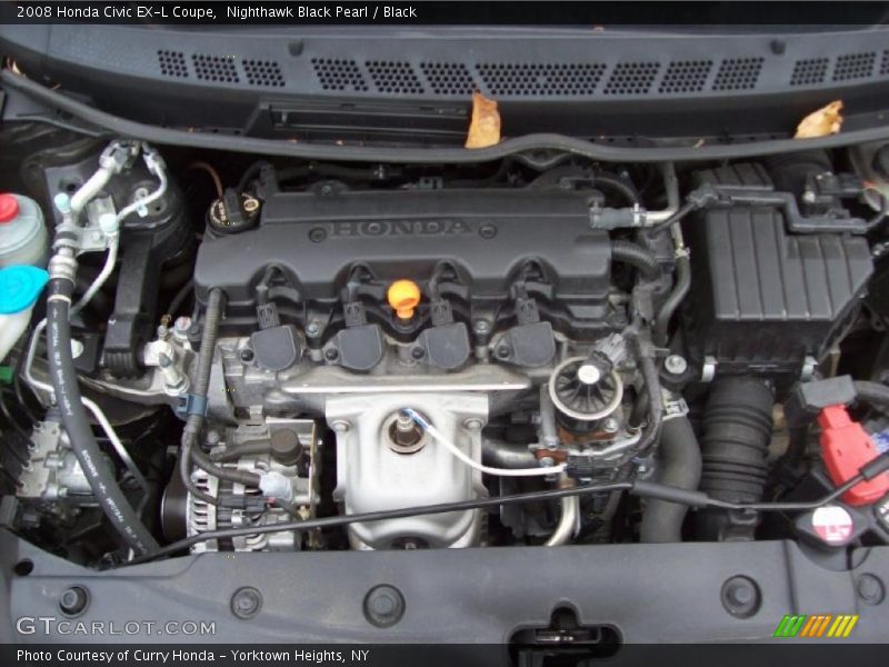 Nighthawk Black Pearl / Black 2008 Honda Civic EX-L Coupe