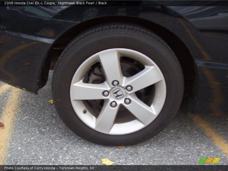 Nighthawk Black Pearl / Black 2008 Honda Civic EX-L Coupe