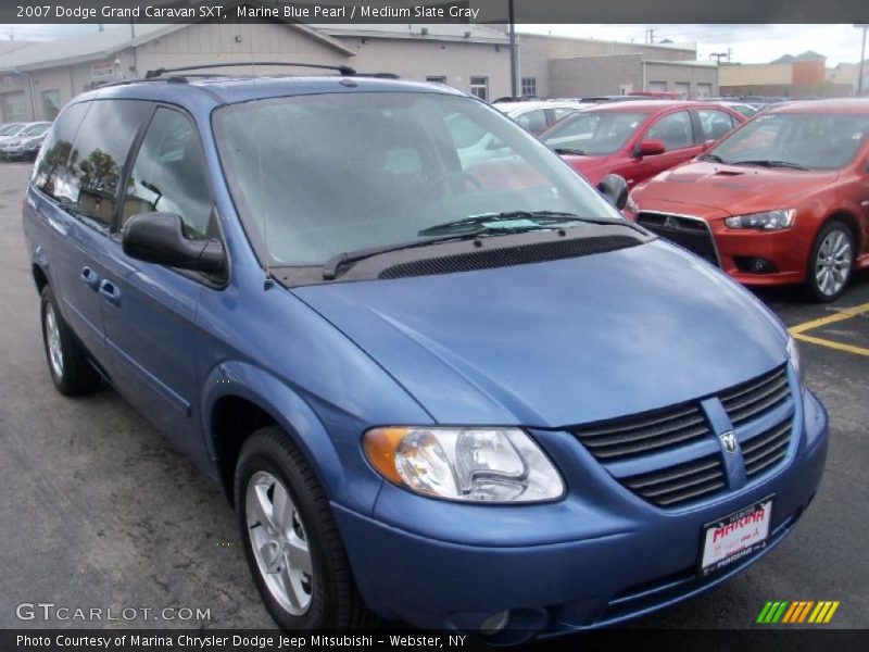 Marine Blue Pearl / Medium Slate Gray 2007 Dodge Grand Caravan SXT