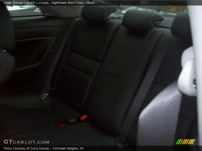 Nighthawk Black Pearl / Black 2008 Honda Civic EX-L Coupe