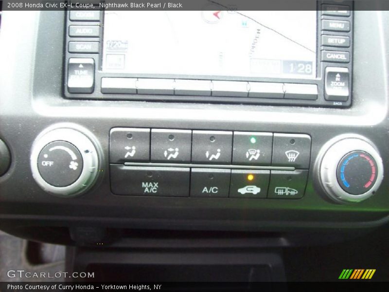 Nighthawk Black Pearl / Black 2008 Honda Civic EX-L Coupe