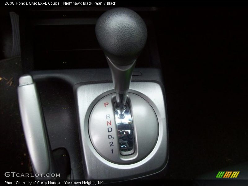 Nighthawk Black Pearl / Black 2008 Honda Civic EX-L Coupe