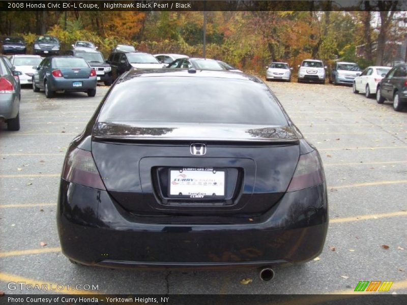 Nighthawk Black Pearl / Black 2008 Honda Civic EX-L Coupe