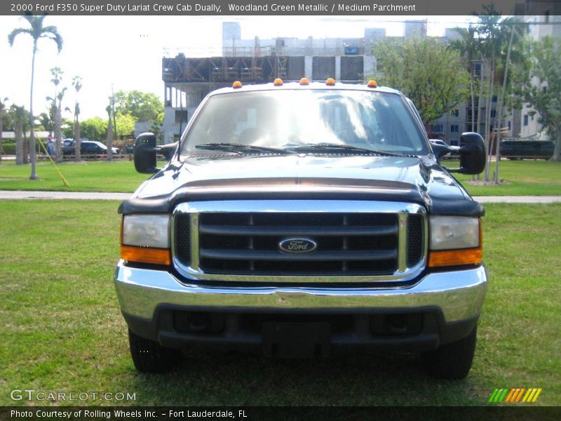 Woodland Green Metallic / Medium Parchment 2000 Ford F350 Super Duty Lariat Crew Cab Dually