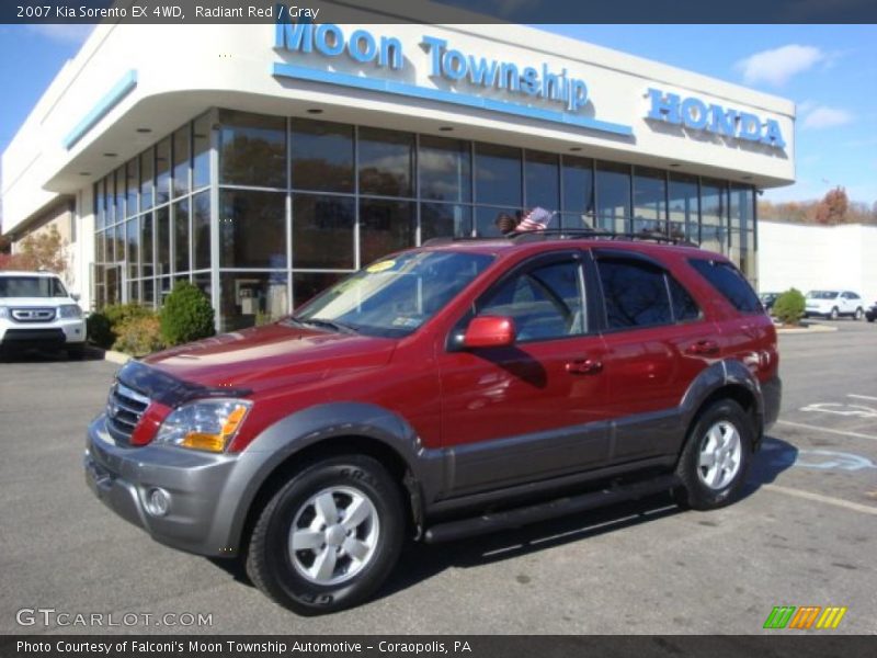 Radiant Red / Gray 2007 Kia Sorento EX 4WD