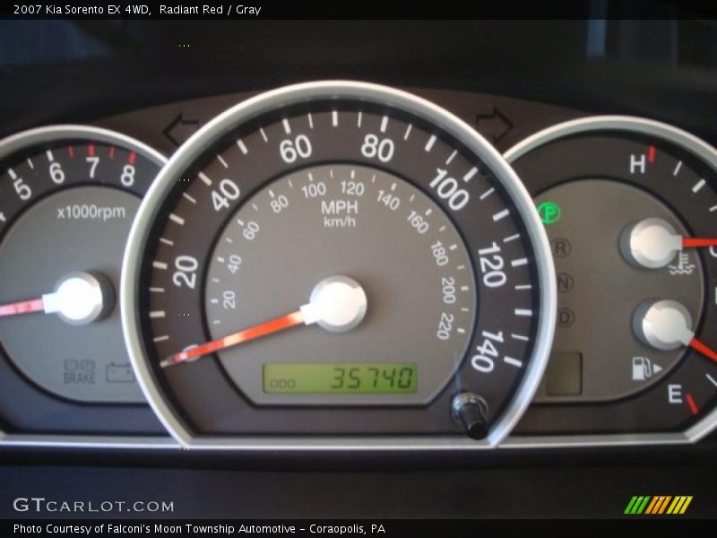 Radiant Red / Gray 2007 Kia Sorento EX 4WD