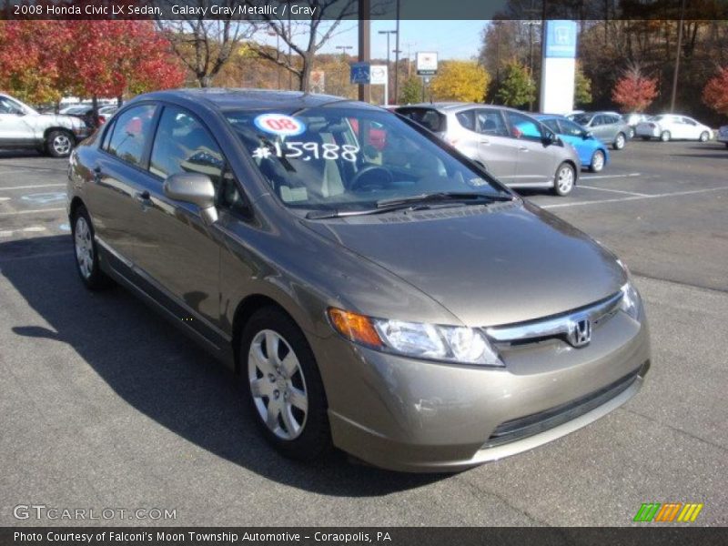 Galaxy Gray Metallic / Gray 2008 Honda Civic LX Sedan