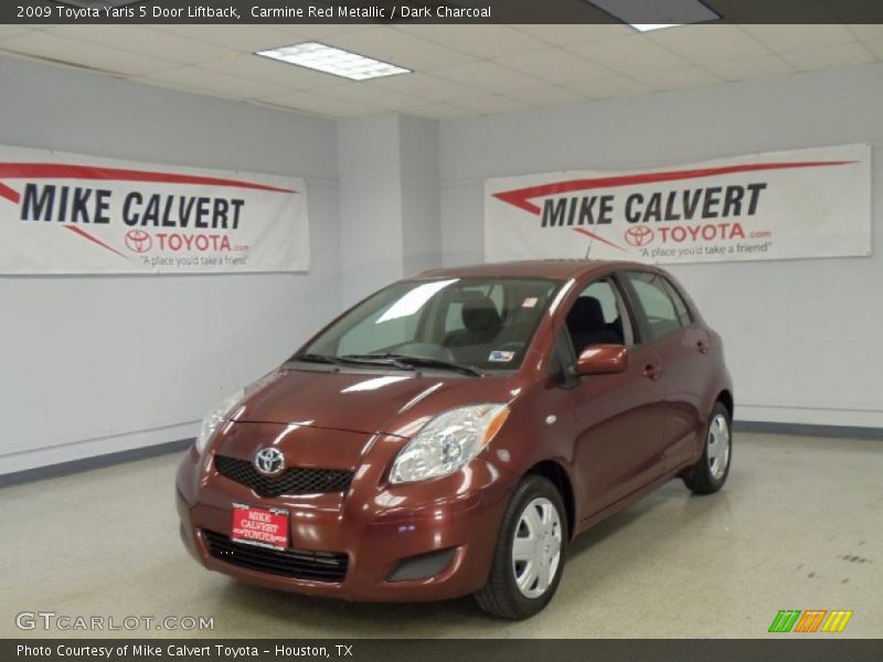 Carmine Red Metallic / Dark Charcoal 2009 Toyota Yaris 5 Door Liftback