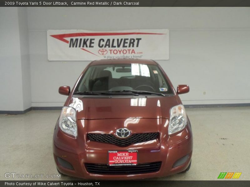 Carmine Red Metallic / Dark Charcoal 2009 Toyota Yaris 5 Door Liftback