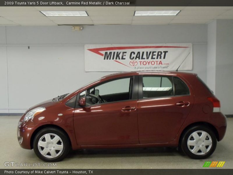 Carmine Red Metallic / Dark Charcoal 2009 Toyota Yaris 5 Door Liftback