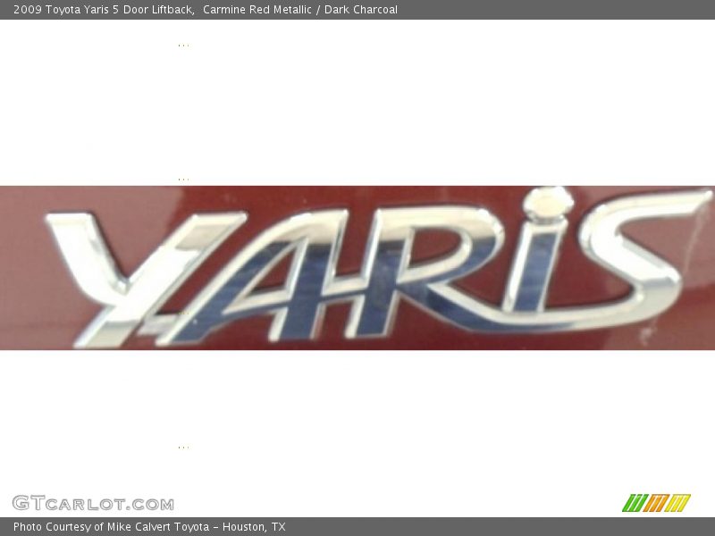 Carmine Red Metallic / Dark Charcoal 2009 Toyota Yaris 5 Door Liftback