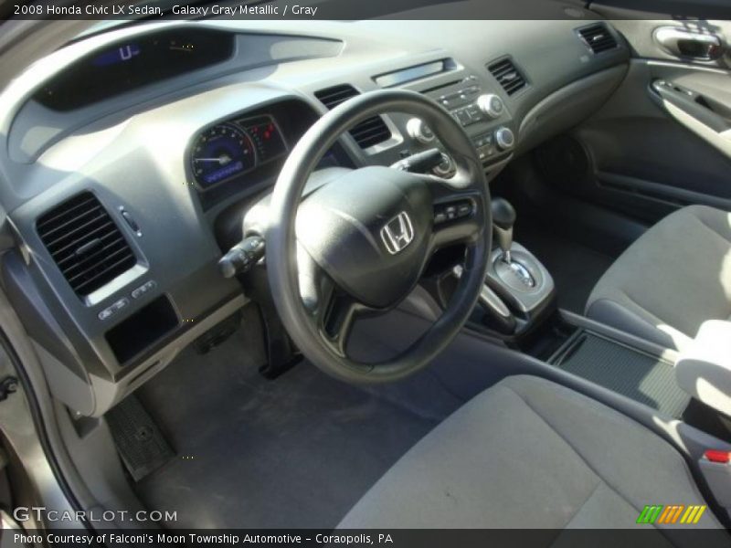 Galaxy Gray Metallic / Gray 2008 Honda Civic LX Sedan