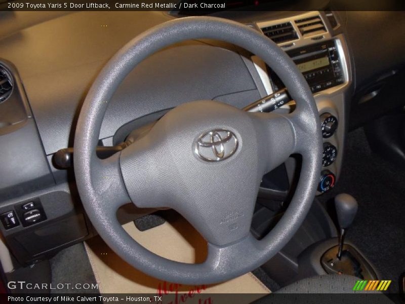 Carmine Red Metallic / Dark Charcoal 2009 Toyota Yaris 5 Door Liftback