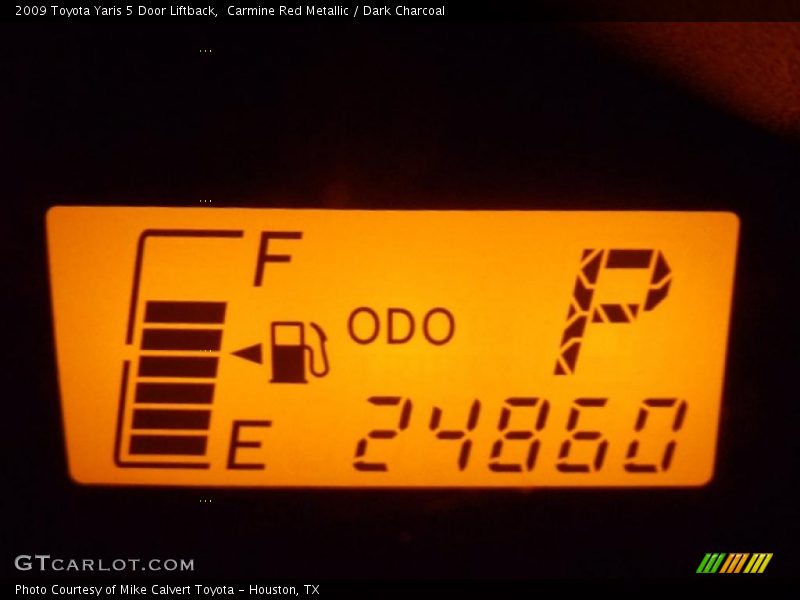 Carmine Red Metallic / Dark Charcoal 2009 Toyota Yaris 5 Door Liftback