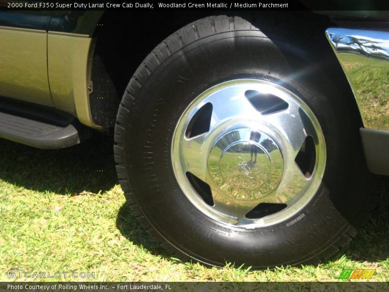 Woodland Green Metallic / Medium Parchment 2000 Ford F350 Super Duty Lariat Crew Cab Dually