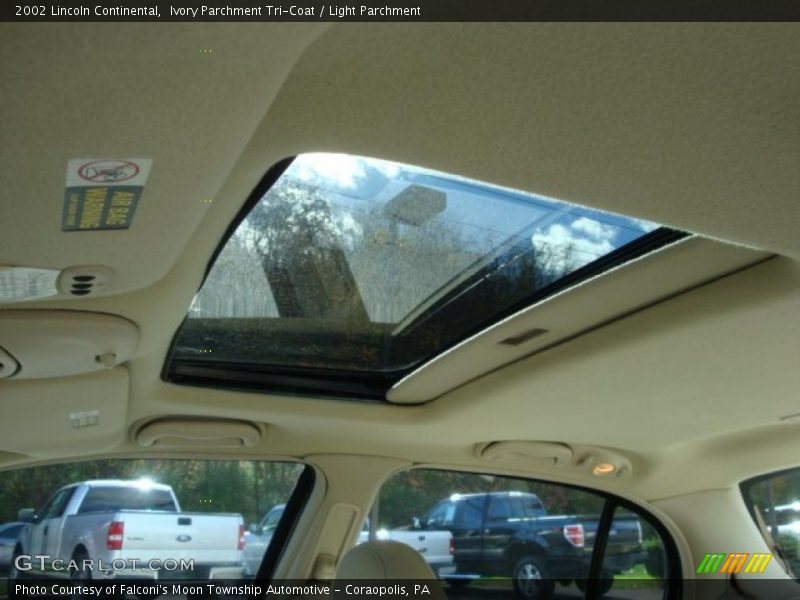 Sunroof of 2002 Continental 