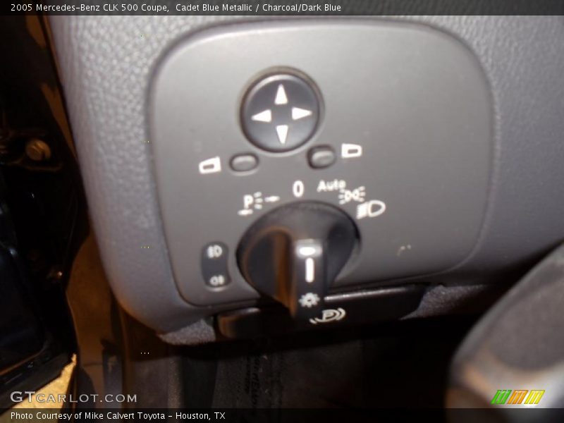 Cadet Blue Metallic / Charcoal/Dark Blue 2005 Mercedes-Benz CLK 500 Coupe