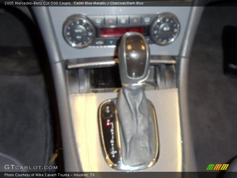 Cadet Blue Metallic / Charcoal/Dark Blue 2005 Mercedes-Benz CLK 500 Coupe