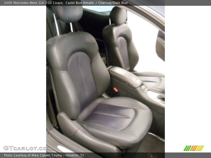 Cadet Blue Metallic / Charcoal/Dark Blue 2005 Mercedes-Benz CLK 500 Coupe