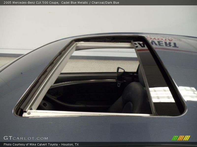 Cadet Blue Metallic / Charcoal/Dark Blue 2005 Mercedes-Benz CLK 500 Coupe