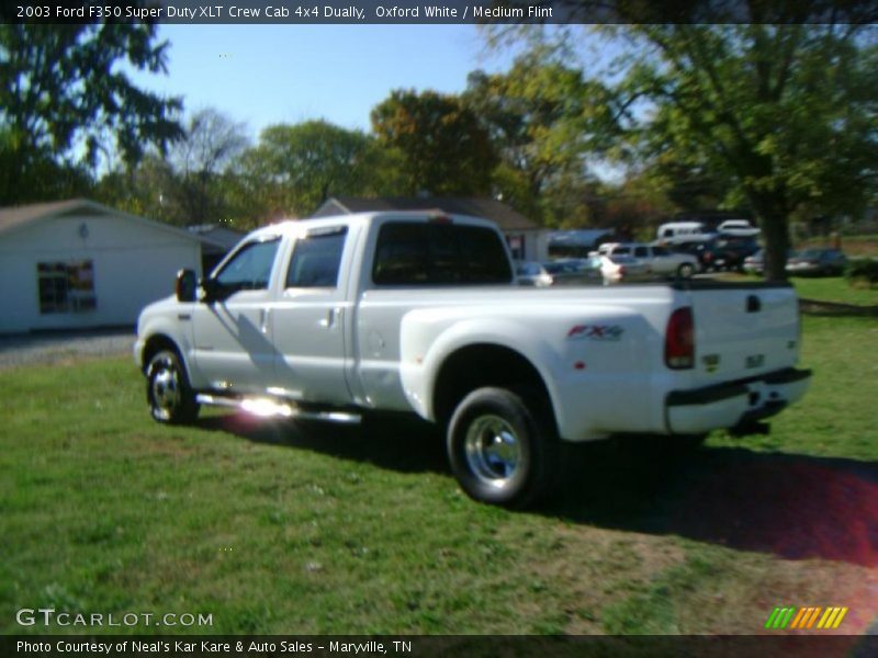 Oxford White / Medium Flint 2003 Ford F350 Super Duty XLT Crew Cab 4x4 Dually