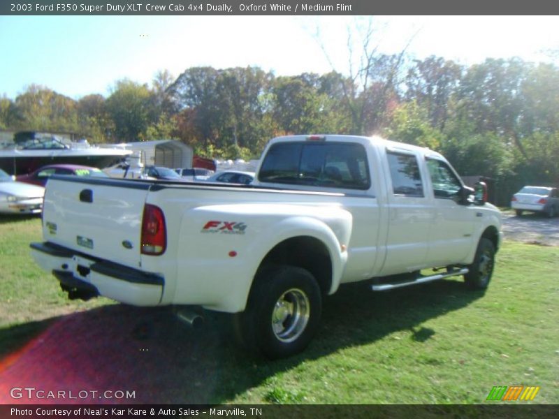 Oxford White / Medium Flint 2003 Ford F350 Super Duty XLT Crew Cab 4x4 Dually