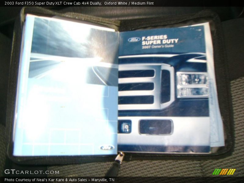 Oxford White / Medium Flint 2003 Ford F350 Super Duty XLT Crew Cab 4x4 Dually