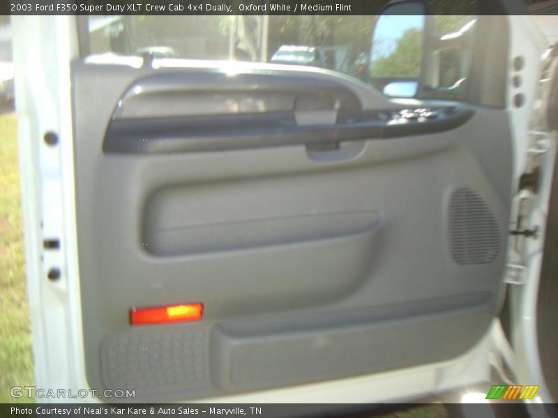 Oxford White / Medium Flint 2003 Ford F350 Super Duty XLT Crew Cab 4x4 Dually