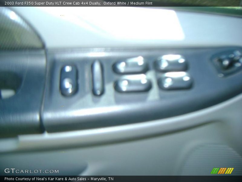 Oxford White / Medium Flint 2003 Ford F350 Super Duty XLT Crew Cab 4x4 Dually