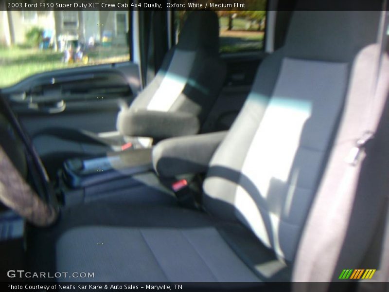 Oxford White / Medium Flint 2003 Ford F350 Super Duty XLT Crew Cab 4x4 Dually