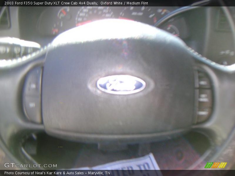 Oxford White / Medium Flint 2003 Ford F350 Super Duty XLT Crew Cab 4x4 Dually