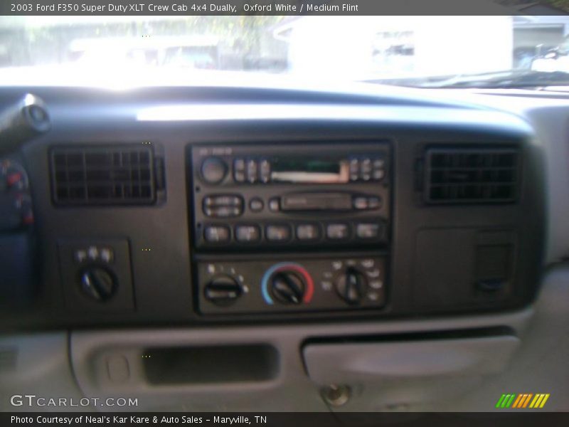 Oxford White / Medium Flint 2003 Ford F350 Super Duty XLT Crew Cab 4x4 Dually