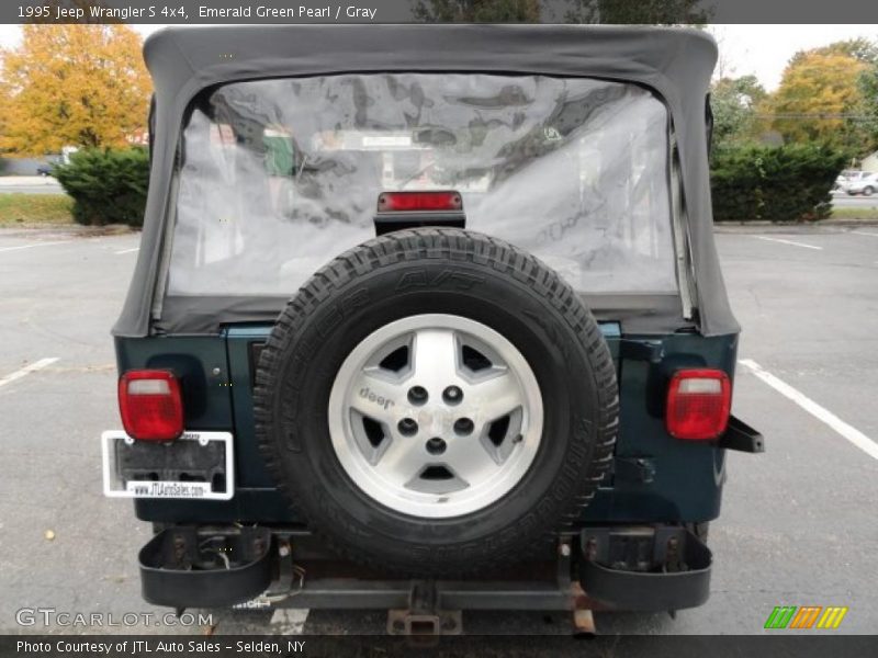 Emerald Green Pearl / Gray 1995 Jeep Wrangler S 4x4