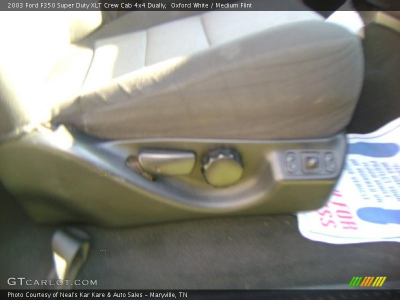 Oxford White / Medium Flint 2003 Ford F350 Super Duty XLT Crew Cab 4x4 Dually