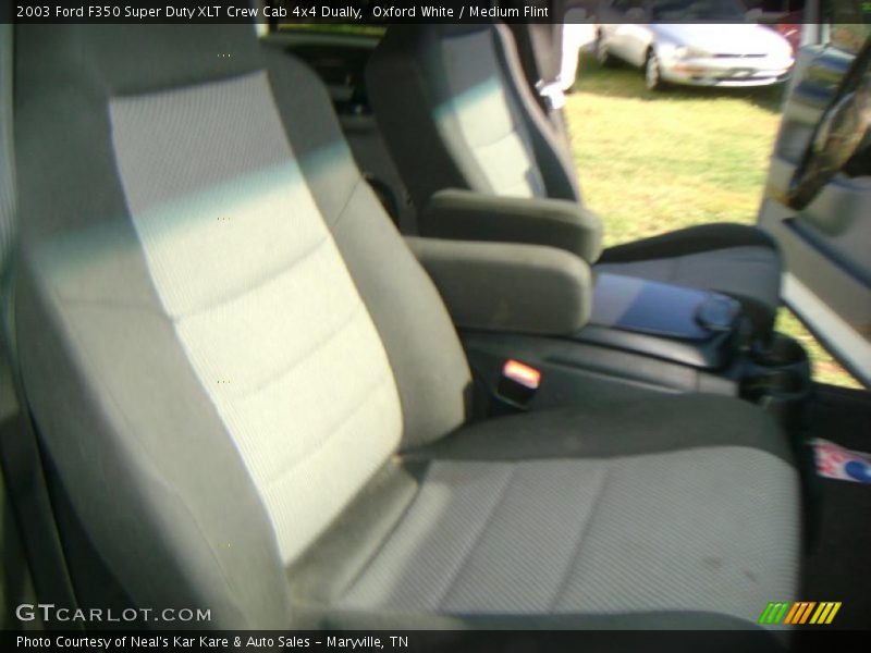 Oxford White / Medium Flint 2003 Ford F350 Super Duty XLT Crew Cab 4x4 Dually