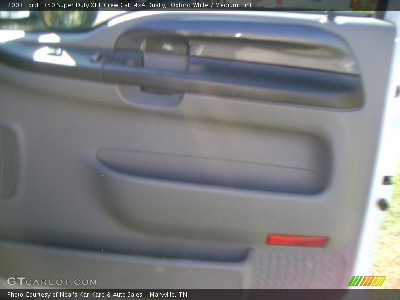 Oxford White / Medium Flint 2003 Ford F350 Super Duty XLT Crew Cab 4x4 Dually